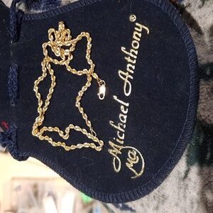 AUTHENTIC GENUINE Solid 14K yellow gold 18" Michael Anthony ROPE Necklace Chain